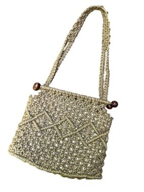 Vintage Handwoven Macrame Purse